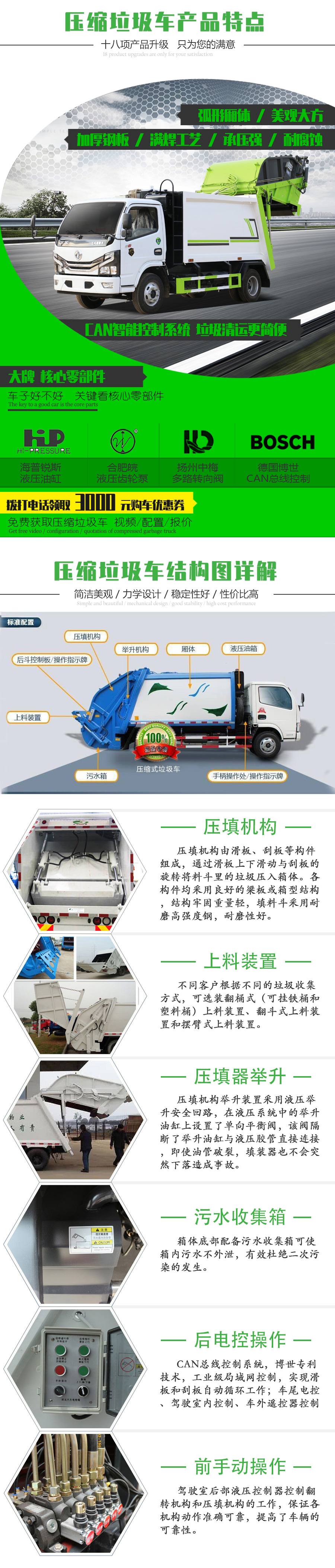 國六藍牌小卡之星3壓縮垃圾車_5.3方壓縮垃圾車_能下地下室的壓縮垃圾車_程力壓縮垃圾車廠